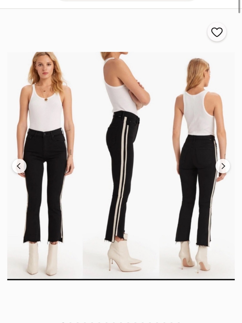 MOTHER Black Insider Crop Step Fray - Guilty Racer - 28